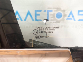 Door assembly front right Tesla Model X 16-21 black PBSB, bump, paint leak, scratches on handle chrome