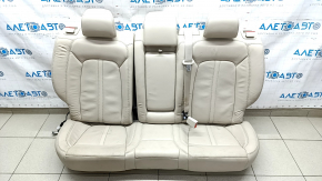Rear row of seats 2 row Lincoln MKZ 17-20 heated, beige leather, dented leather, need cleaning