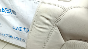 Rear row of seats 2 row Lincoln MKZ 17-20 heated, beige leather, dented leather, need cleaning
