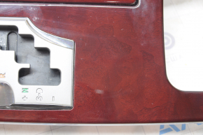 Center console trim with cup holders Lexus GS300 GS350 GS430 GS450h 06-07 mahogany, minor scratches, cracks