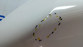 Bonnet bare Mercedes GLC 16-22 aluminum, white 149, dented, dent, bumps, broken stud