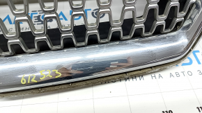 Radiator grill Lincoln MKZ 17-20 chrome, with emblem, sand