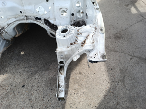 Front left quarter Mercedes GLC 16-22 on the body, white, dents