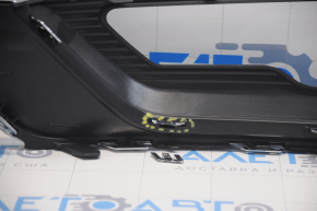 Front bumper grille right Ford Fusion mk5 17-18 under fog lights LED gloss, with chrome molding, broken fastener