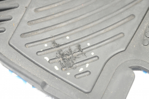 Floor mat front left VW Passat b7 12-15 USA black, rubber, WOLFSBURG EDITION, worn