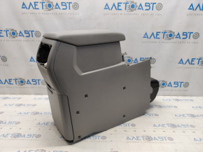 Console central armrest Toyota Highlander 08-13 gray, scratches, cracks on leather