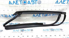 Upper rear left door molding Lincoln MKZ 17-20 chrome with glass seal