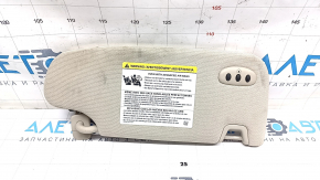 Left visor Lincoln MKZ 17-20 beige, without hook, for backlight, with control, for cleaning