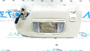 Left visor Lincoln MKZ 17-20 beige, without hook, for backlight, with control, for cleaning