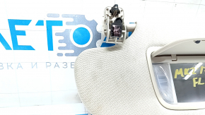 Left visor Lincoln MKZ 17-20 beige, without hook, for backlight, with control, for cleaning