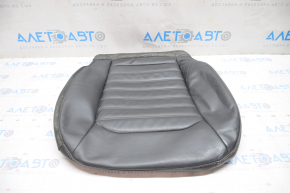 Driver's seat upholstery Ford Fusion mk5 13-16 leather black, white stitching, needs cleaning, cracked leather
