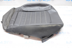 Driver's seat upholstery Ford Fusion mk5 13-16 leather black, white stitching, needs cleaning, cracked leather