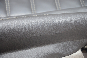 Driver's seat upholstery Ford Fusion mk5 13-16 leather black, white stitching, needs cleaning, cracked leather