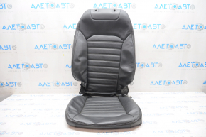 Ford Fusion mk5 13-16 passenger seat upholstery leather black, white stitching, for cleaning