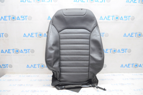 Ford Fusion mk5 13-16 passenger seat upholstery leather black, white stitching, for cleaning