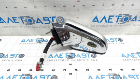 Side mirror left Lincoln MKZ 17-20 16 pins, turn signal, heating, projection, auto folding, auto dimming, BSM, silver, chrome, bump on chrome