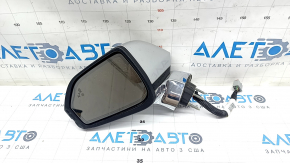 Side mirror left Lincoln MKZ 17-20 16 pins, turn signal, heating, projection, auto folding, auto dimming, BSM, silver, chrome, bump on chrome