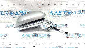 Side mirror right Lincoln MKZ 17-20 14 pins, turn signal, heating, projection, auto folding, BSM, silver, chrome