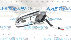 Side mirror right Lincoln MKZ 17-20 14 pins, turn signal, heating, projection, auto folding, BSM, silver, chrome