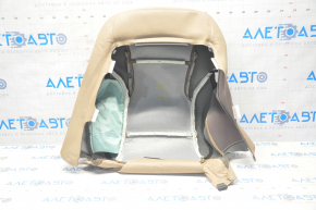 Driver's seat upholstery Hyundai Sonata 11-15 leather beige, worn