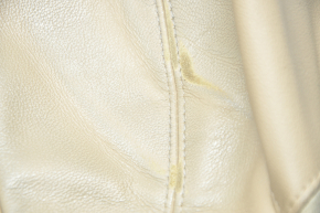 Driver's seat upholstery Hyundai Sonata 11-15 leather beige, worn