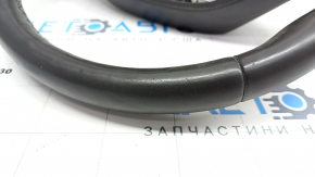 Steering wheel bare Lincoln MKZ 13-20 leather black, scratches, non-factory hole