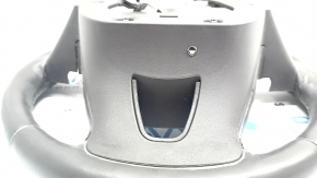 Steering wheel bare Lincoln MKZ 13-20 leather black, scratches, non-factory hole