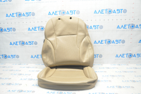 Hyundai Sonata 11-15 passenger seat upholstery beige leather, worn, scratches