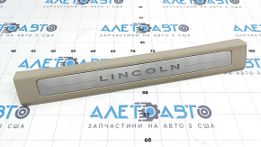 Door sill trim front right Lincoln MKZ 17-20 chrome with backlight, beige, scratches