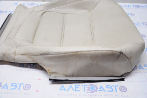 Driver's seat upholstery VW Jetta 11-18 USA lower part, beige leather, needs cleaning, cracked leather
