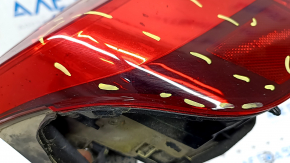 Light outer wing left VW Tiguan 18-usa, worn, debris inside