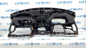 Torpedo front panel with AIRBAG VW Tiguan 18 - black, rusty pyropatron, needs cleaning, peeled coating, broken