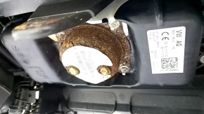 Torpedo front panel with AIRBAG VW Tiguan 18 - black, rusty pyropatron, needs cleaning, peeled coating, broken