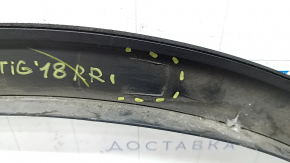 Rear right wing arch trim VW Tiguan 18- structure, broken fastening, scratches, dented