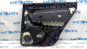 Door trim card rear left VW Tiguan 18 - black, scratches, abrasions, broken fastening, peeling coating on the handle