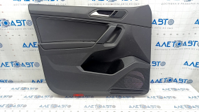 Door trim card front left VW Tiguan 18 - black, with a tweeter, for dry cleaning, scratches, abrasions, peeling coating on the handle