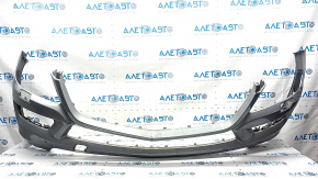 Bare front bumper Mercedes GLS-class X166 13-16 for parking sensors, for washer, silver, scratches
