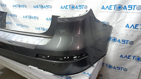 Bare rear bumper Mercedes GLS-class X166 13-16 for parking sensors, with chrome trim, silver, broken mount, scratches on chrome, scratches, sand