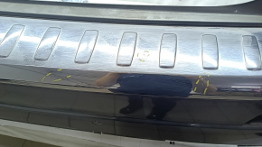 Bare rear bumper Mercedes GLS-class X166 13-16 for parking sensors, with chrome trim, silver, broken mount, scratches on chrome, scratches, sand
