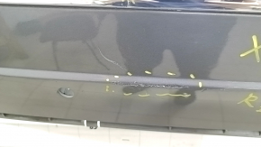 Bare rear bumper Mercedes GLS-class X166 13-16 for parking sensors, with chrome trim, silver, broken mount, scratches on chrome, scratches, sand