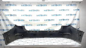 Bare rear bumper Mercedes GLS-class X166 13-16 for parking sensors, with chrome trim, silver, broken mount, scratches on chrome, scratches, sand