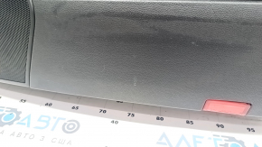 Door trim card front right Mercedes GLS-class X166 13-15 leather black, with wood insert, backlight, cracks on insert, scratches