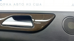 Door trim card rear left Mercedes GLS-class X166 13-15 leather black, without curtain, wood insert, backlight, scratches on insert