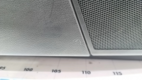 Door trim card front left Mercedes GLS-class X166 13-15 leather black, with wood insert, cracks on insert, scratches, abrasions, crack