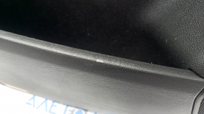 Door trim card front left Mercedes GLS-class X166 13-15 leather black, with wood insert, cracks on insert, scratches, abrasions, crack