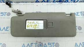 Left visor VW Tiguan 18 - gray, without hook, needs cleaning, broken mount