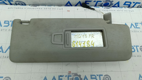 Right visor VW Tiguan 18 - gray, without hook, needs cleaning, broken mount