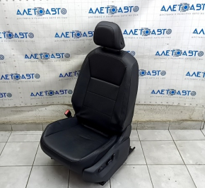 Driver's seat VW Tiguan 18- without airbag, electric, leather, black, dented, electrics not working, dry cleaning