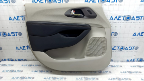 Door trim card front left Chrysler Pacifica 17-20 gray with black leather