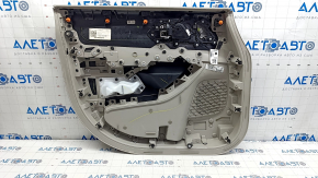 Door trim card front right Chrysler Pacifica 17-20 gray with black leather, scratches, abrasions, scuffs